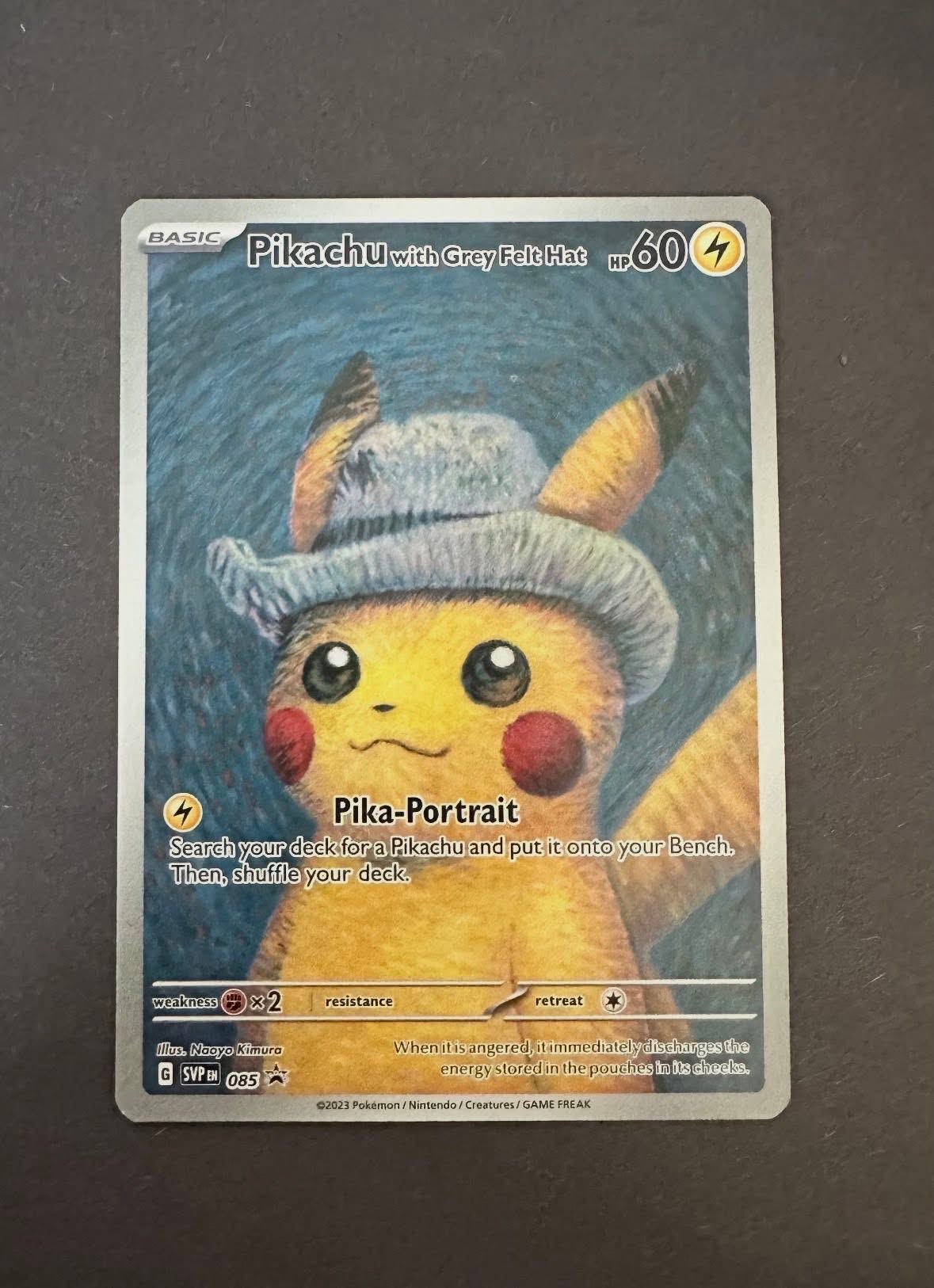 Pikachu with Grey Felt Hat